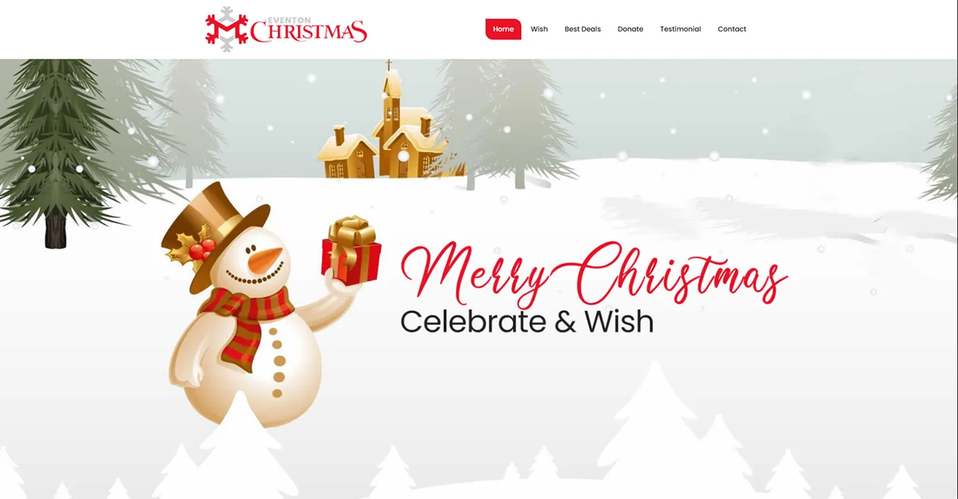 Christmas Themed Website Template